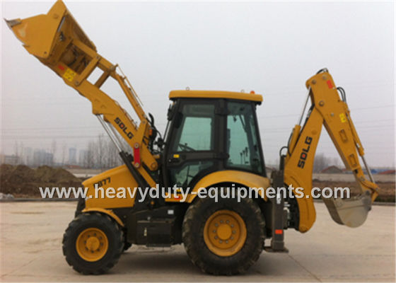 الصين Weichai Engine Road Construction Equipment Backhoe Loader B877 With 6 In 1 Bucket المزود