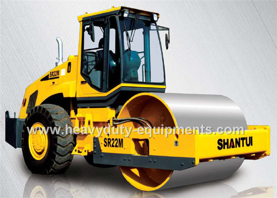 الصين Mechanical single drum vibratory road roller Shantui SR22M  with 22000kg weight, Permco / Sauer pump المزود