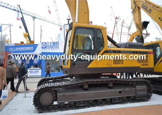 الصين 4.5km / h Hydraulic Crawler Excavator SDLG LG6360E 37800kg Overall Operating Weight المزود