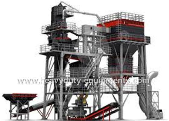 الصين 830kw Sinomtp Sand Processing Plant  VU System Aggregate Optimization 110-120 mm Feed Rate المزود