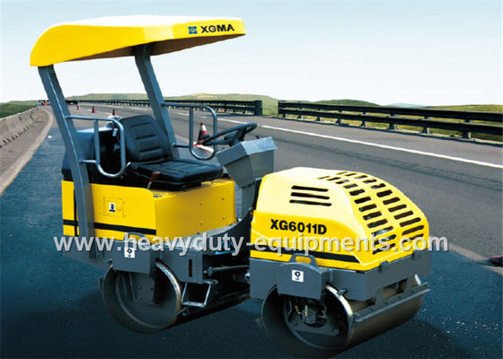 الصين Tandem Vibratory Road Roller XG6011D with cummins engine and SAUER pump المزود