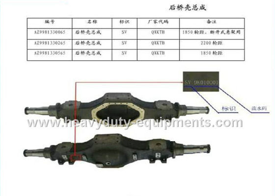 الصين sinotruk spare part jackshaft shell part number AZ9981330066 with warranty المزود