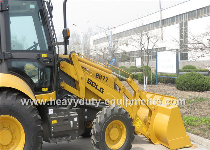 SDLG B877 8.4 Tons Backhoe Loader Machinery For Road Construction 0.18M3 Digger Bucket